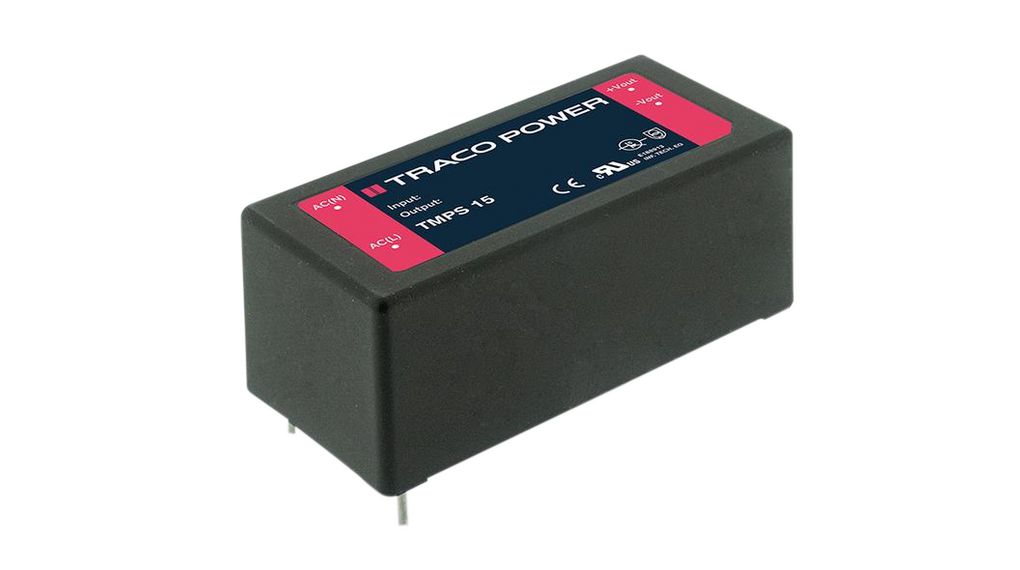 Omvormers voor printplaatmontage, ITE- en huishoudelijke goedkeuringen 15W 15V 1A